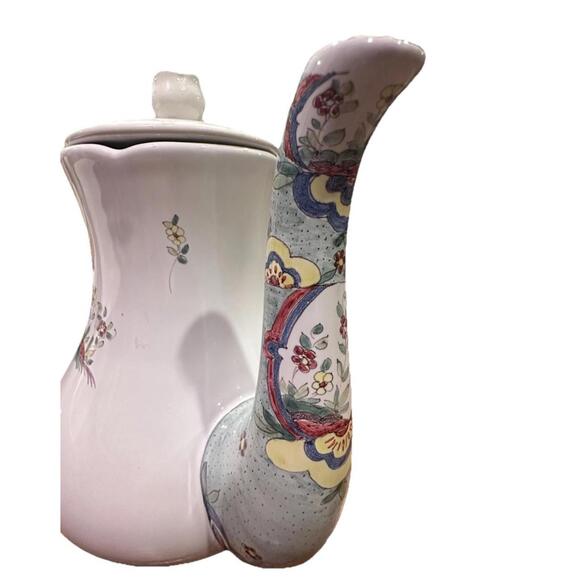 Atelier de Ségriès Moustiers France Hand Painted Faience Teapot Signed Large - Picture 11 of 13